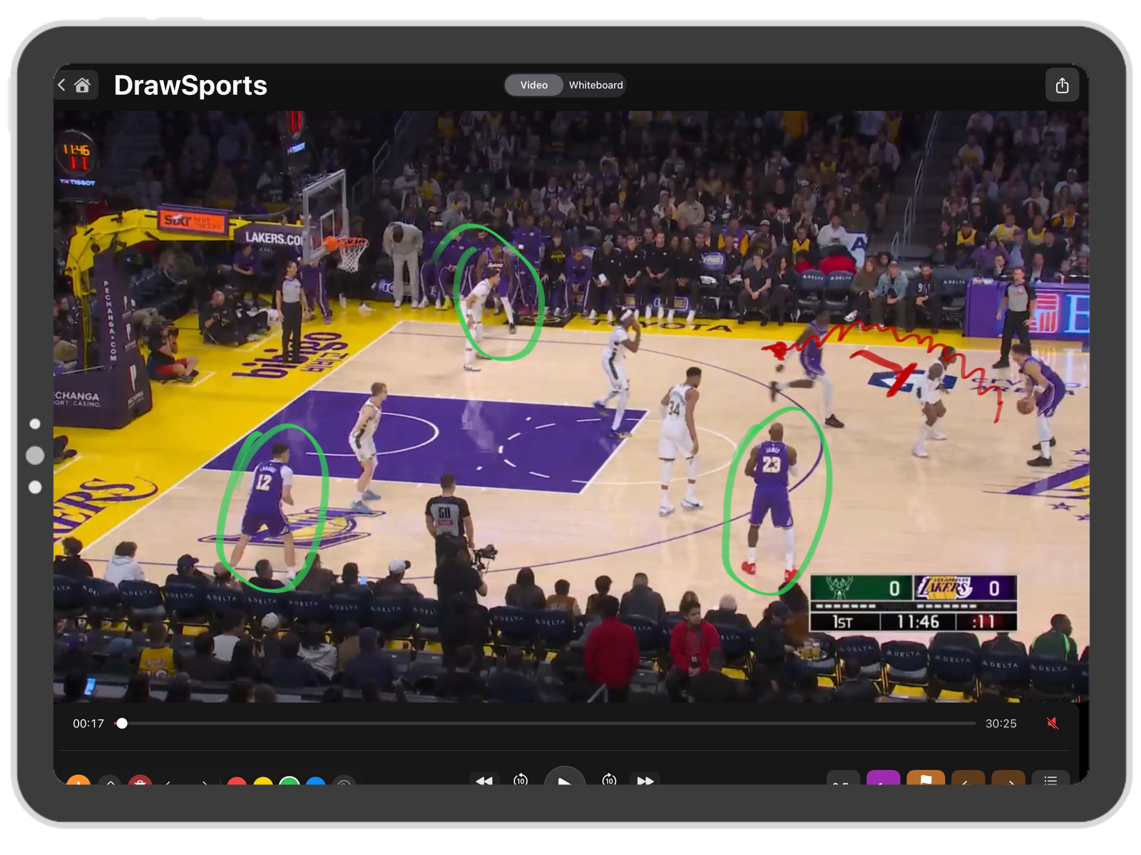 DrawSports - Pizarra táctica para análisis de jugadas en iPad